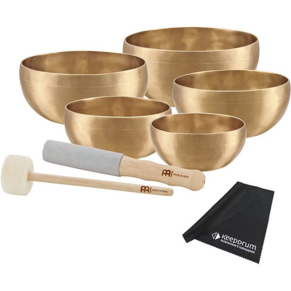 Meinl Sonic Energy Klangschalen 5er Set,SBU2650, inkl Schlägel, und Reinigungstuch