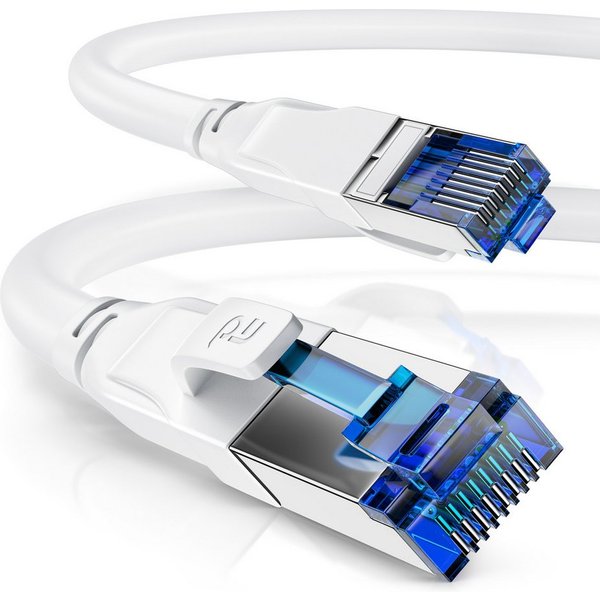 Primewire Patchkabel CAT 8 Gigabit Ethernet 40 Gbit/s S/FTP Netzwerkkabel - 1m LAN-Kabel, CAT.8, RJ-45 (Ethernet) (100 cm), für Router, Modem, Switch, PC, ideal