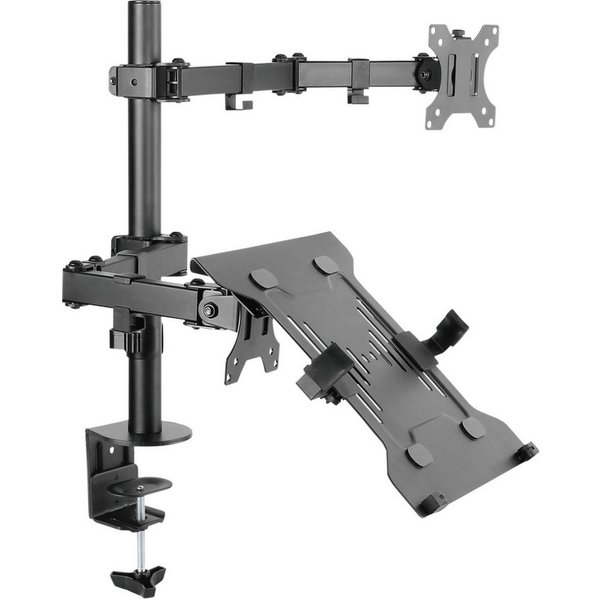 RICOO Monitor-Halterung Monitor Tischhalterung mit Laptop-Ablage TS7111, (bis 32 Zoll, VESA 75x75 und 100x100, 1-tlg., 8 kg (Monitor), 4 kg (Laptop), von 33-81 