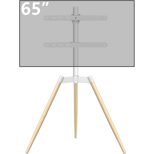 Rfiver TV-Ständer Tripod Stativ Ständer, passend für 32-65 Zoll Flach & Curved Fernseher, (bis 65 Zoll, 1-tlg., 90° drehbar & höhenverstellbar, Tragfähigkeit 35