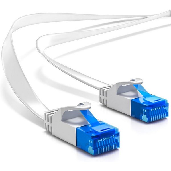 deleyCON deleyCON 5m CAT6 flaches Patchkabel Flachkabel Netzwerkkabel LAN LAN-Kabel