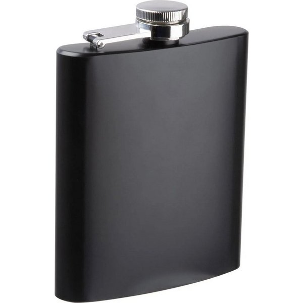 Easy Gifts Flachmann Flachmann / aus Edelstahl / 207ml / Farbe: schwarz