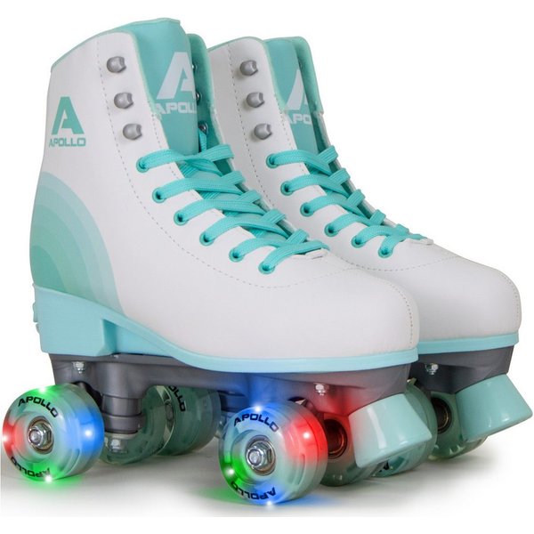 Apollo Rollschuhe Retro Discoroller, verstellbare Disco Roller Skates, größenverstellbar Rollerskates, Retro Design