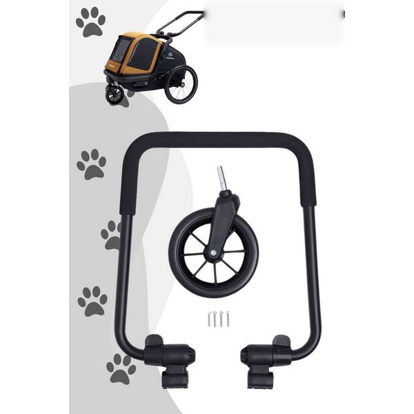 Hamax Fahrradhundeanhänger Buggy-Kit für Milou S Hundeanhänger