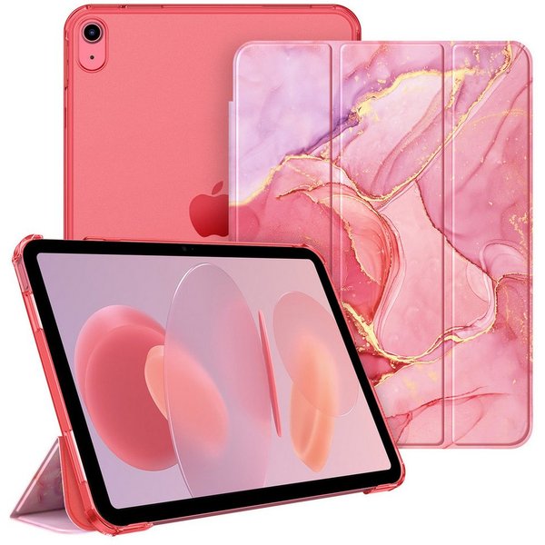 Fintie Tablet-Hülle für iPad 11. Generation 2025 (A16) 11 Zoll, iPad 10. Generation 2022 10.9 Zoll, Ultradünn Case mit transparenter Rückseite Abdeckung, Auto S