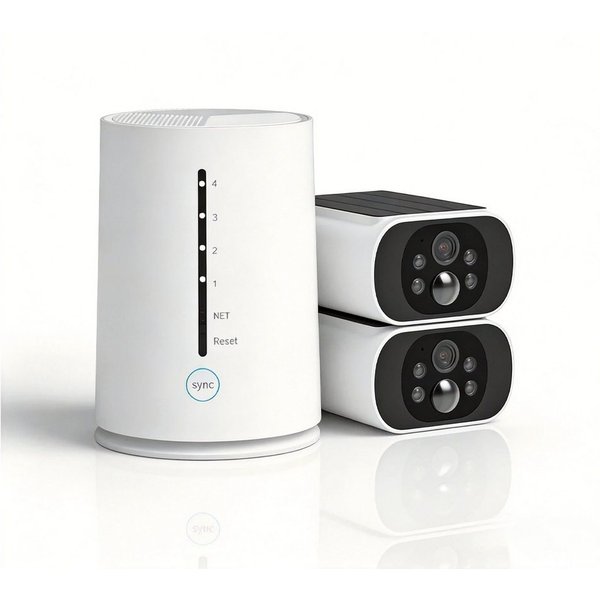 Topcony Überwachungskamera 4MP Solar Überwachungskamera Aussen 100% Kabellos &Akku Kamera (Außenbereich, 4MP 2K WLAN, mit Spotlight, 2-tlg., Außenbereich, Solar