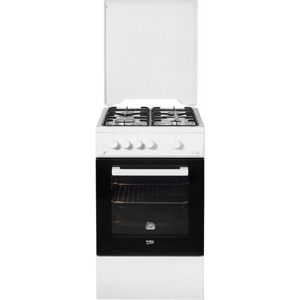 BEKO Gas-Standherd FSG52010FW, Herausnehmbares Innenglas – für eine besonders einfache Reinigung