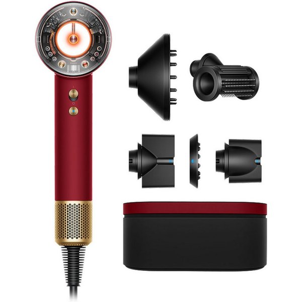 DYSON Haartrockner Dyson Supersonic Nural™ Samtrot/Gold, 1600 W, Valentinstag Edition