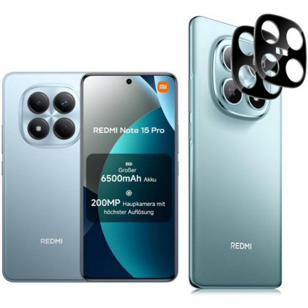 CLM-Tech Kameraschutzglas 2X für Xiaomi Redmi Note 15 Pro 5G 6,83 Zoll, (Nicht 4G) Linse 9H Glas - Folie kristallklar Panzerglas, 2 Stück, Kratzfest