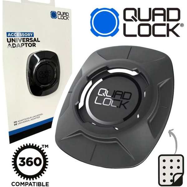 Quad Lock Handyhülle Quad Lock 360 Universal-Adapter V3 Handyhalter selbstklebend Rückseite