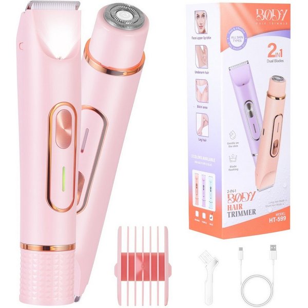HATTEKER Epilierer HT-599, Aufsätze: 1 St., Damenrasierer, Bikini-Trimmer, 2-in-1