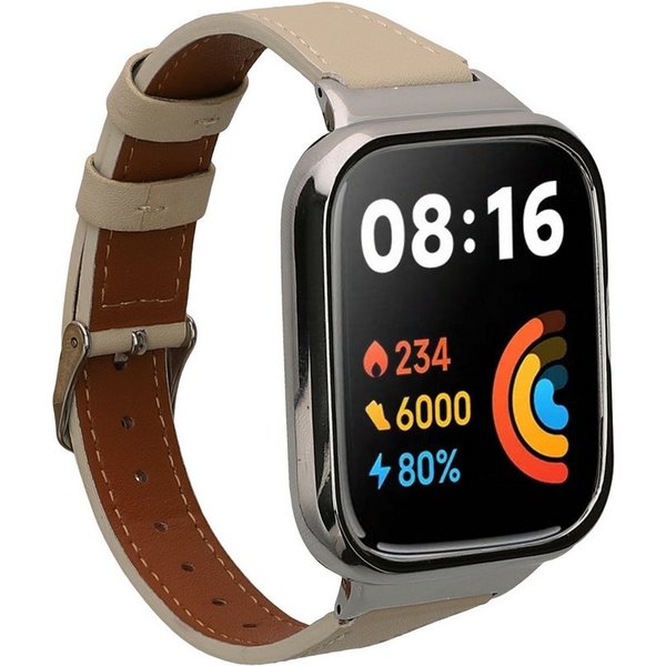 kwmobile kwmobile Echtleder Uhrenarmband für Xiaomi Redmi Watch 3 Active / Smartwatch, 1-tlg., Leder Armband für Xiaomi Redmi Watch 3 Active / Redmi Watch 3 Lit