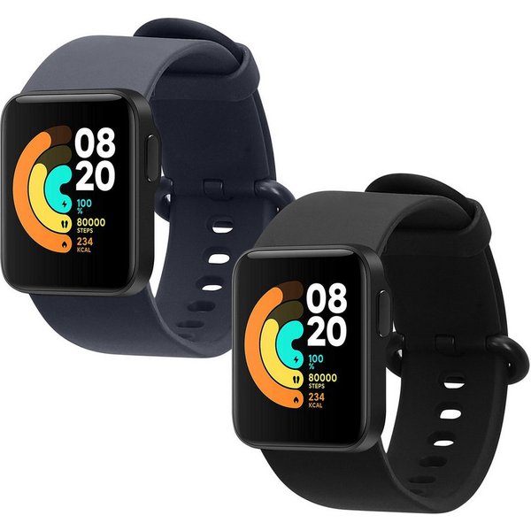 kwmobile 2x Uhrenarmband für Xiaomi Mi Watch Lite / Redmi Watch Armband Smartwatch, 2-tlg., Fitnesstracker Band Set aus TPU Silikon - Ersatzarmband Smartwatch