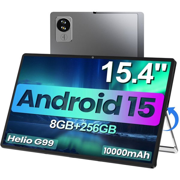 Jumper Android 15 Tablet 15,4 Zoll, Full HD, 8 GB RAM 256 GB 10.000 mAh Tablet (15,4", 256 GB, Android 15)