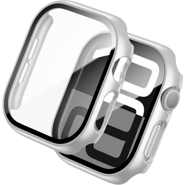 MSM Smartwatch-Hülle Hülle für Apple Watch Series 10 Case 42mm 46mm Display Schutzglas 9H