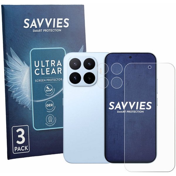Savvies Displayschutzfolie Schutzfolie für Xiaomi 17T (Display+Kamera), 6 Stück, Displayschutz Schutz Folie Klar Transparent