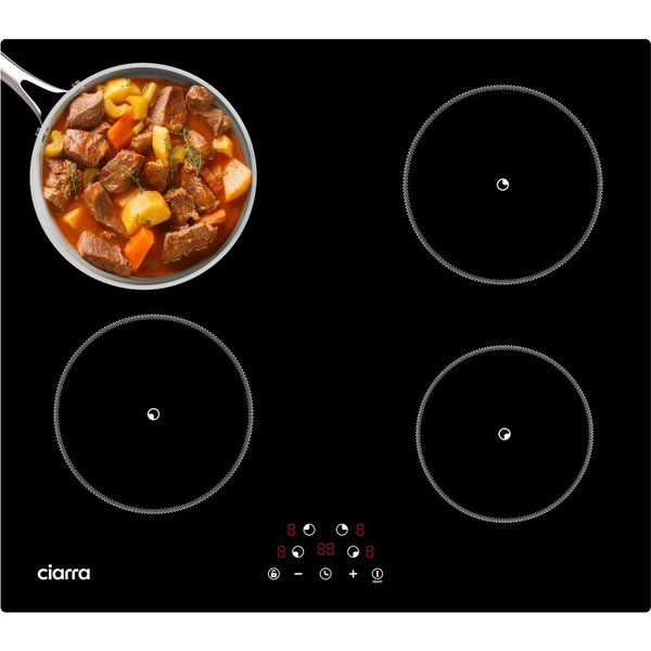 CIARRA Induktions-Kochfeld 60 cm Induktionskochfeld 4 Zonen Einbau-Kochfelder Induktionsherd Touch Control VM4BIH-A VM4BIH-C VM4BIH-D VM4BIH-E VM4BIH-F, 4 Zonen