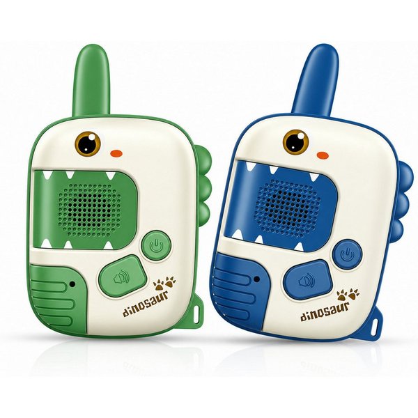 Wootoy Walkie Talkie Kinder-Walkie-Talkies 2er Set mit Trageschlaufen Funkgerät Spielzeug, (einfacher Push-to-Talk-Bedienung für Kinder ab 3 Jahren, 2-St., Klar