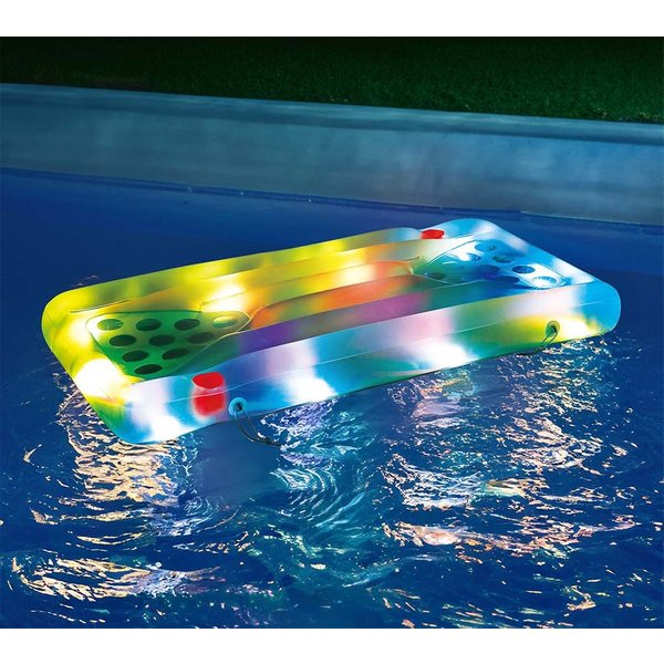 SUMMER WAVES Badeinsel Aqua Glow, (1-St)