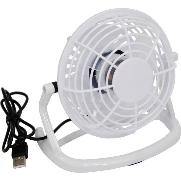 Systafex® Tischventilator USB Tischventilator Kunststoff weiß für PC Laptop Notebook, Neigungswinkel einstellbar