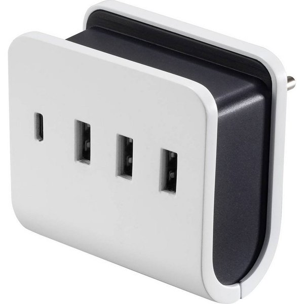 VOLTCRAFT USB-Ladegerät,3 x USB-A + 1 x USB-C, 24W, w/ phone holder VC-11374055 USB-Ladegerät