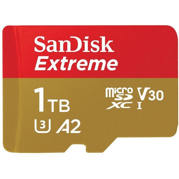 Sandisk microSDXC Extreme Speicherkarte (1000 GB, Video Speed Class 30 (V30)/UHS Speed Class 3 (U3)