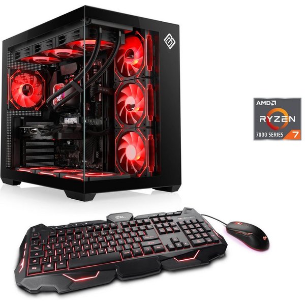 CSL Vitrum Advanced V24503 PC (AMD Ryzen 7 7800X3D, NVIDIA GeForce RTX 5070 Ti, 32 GB RAM, 2000 GB SSD, Wasserkühlung)