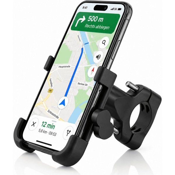MidGard Smartphone-Halterung Aluminium Motorrad-/ Fahrradhalterung für Smartphones, Handy-Halterung
