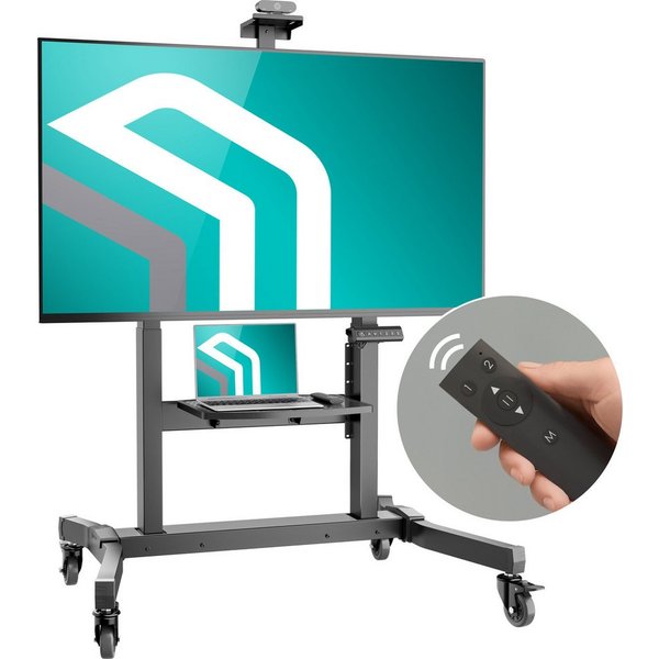 ONKRON TV-Ständer 50-100 Zoll, bis 120 kg, VESA 200x200-1000x600, TS1991E-B, (bis 100,00 Zoll, TV Ständer mit Motor, TV Ständer, elektrisch höhenverstellbar, ro