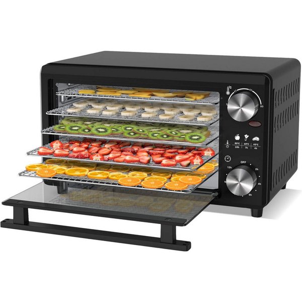 TurboTronic by Z-Line Dörrautomat 350 W Dörrgerät 14l Dörrautomat Edelstahl Obsttrockner 5 Ebenen Timer 350 W, 5 Etagen, Dörrapparat, kleiner Dörrautomat, Metal