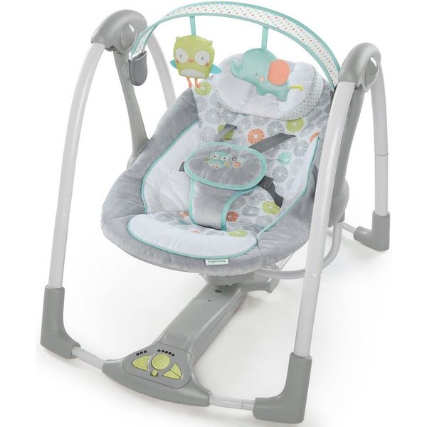 ingenuity Babyschaukel Swing'n Go, Hugs & Hoots, tragbar