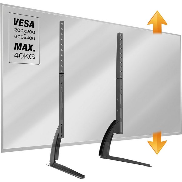 RICOO TV-Standfuß TV Standfuß höhenverstellbar VESA bis 800x400 mm FS502, (bis 65 Zoll, 2-tlg., TV Ständer Ersatz Füße Fernseher Standfuß Stativ Fernseherstände