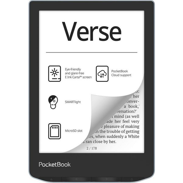 PocketBook PocketBook Verse Blue DACH-Version E-Book (6", kein Betriebssystem, WLAN, WLAN)