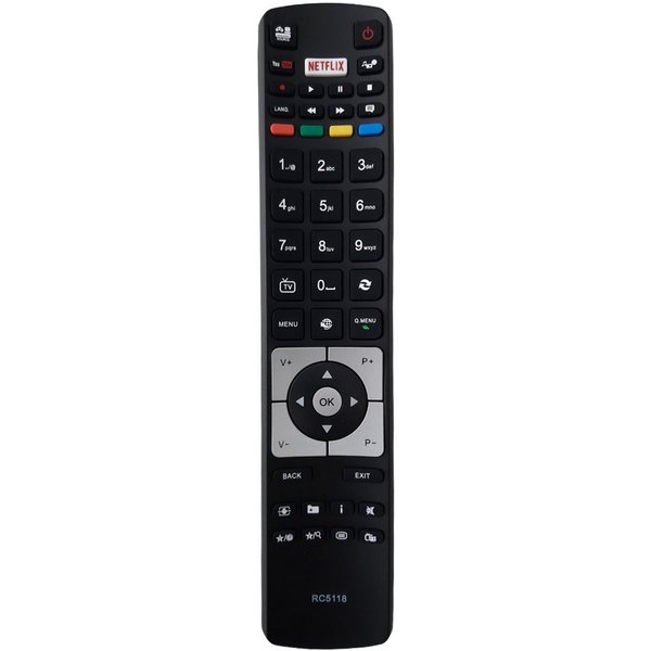 azurano Ersatz für TELEFUNKEN RC5118 Universal-Smart-TV-Fernbedienung