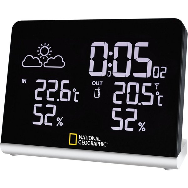 NATIONAL GEOGRAPHIC NATIONAL GEOGRAPHIC Multi-Colour-Funkwetterstation mit wechselndem Fa… Funkwetterstation