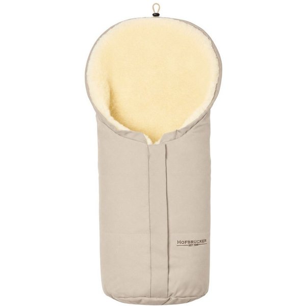 Hofbrucker seit 1948 Fußsack Lammfell-Fußsack Eskimo für Babyschale, Kinderwagen und Buggy, warmer Winterfußsack mit echtem Lammfell wasserabweisend mit mittige