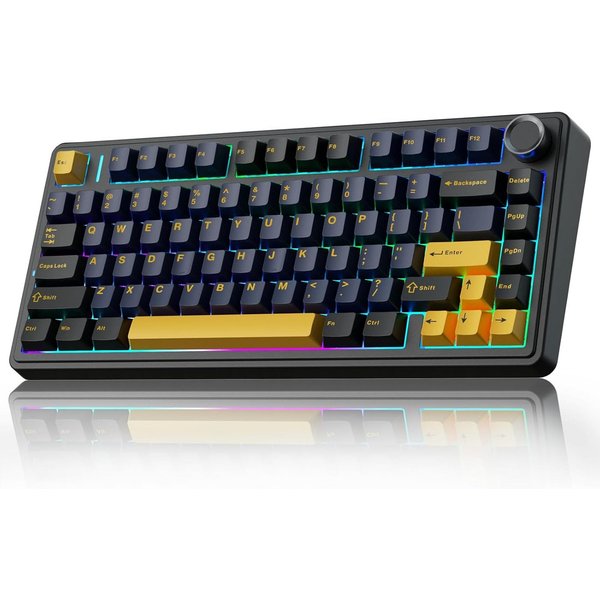 nsihing AULA F75 Mechanische Tastatur, 75%, Hot Swap, Knopf, RGB Gaming-Tastatur