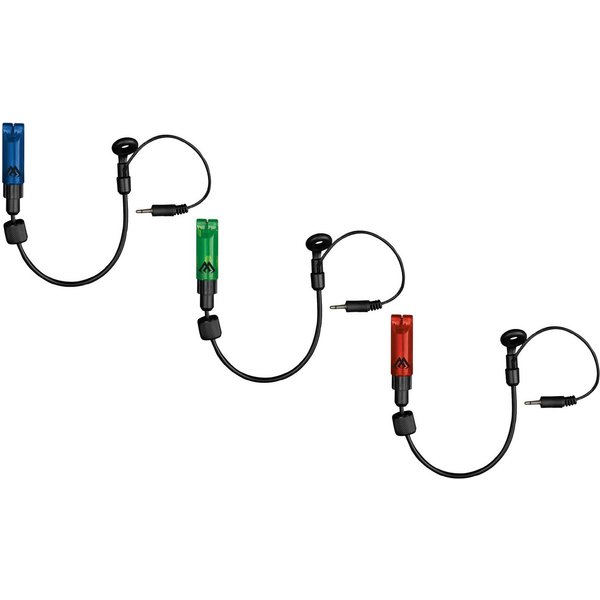 MIKADO Total Fishing Swinger Bissanzeiger 3er SET BISSANZEIGER - LED INTRO HANGER - Blau Grün Rot Swinger, (3-St)