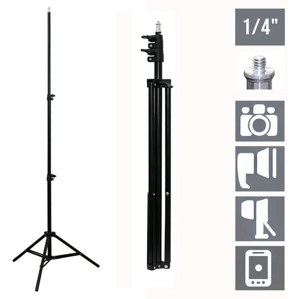 TronicXL 210cm Stativ Tripod Kamera Licht Actioncam Webcam Ständer Halterung Stativhalterung (Höhe: 210cm)