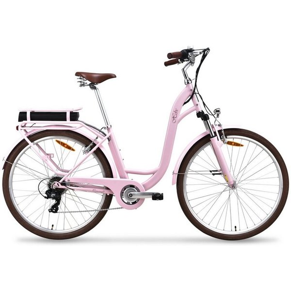 VECOCRAFT E-Bike Cityrad HEBE elektrofahrrad citybike ebike damen 28 zoll, 7 Gang Shimano, Kettenschaltung, Heckmotor, 360 Wh