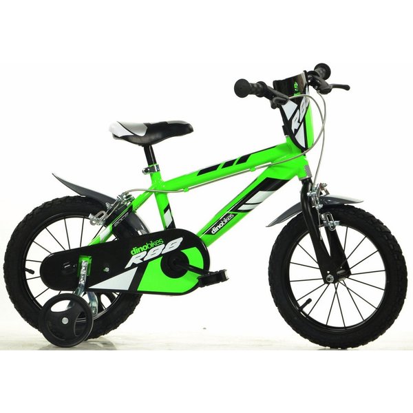 Dino Bikes Kinderfahrrad 16" R 88 Kinderfahrrad Jungen stabiler Rahmen Stützräder 4-7 Jahre, 1 Gang, mit Stützrädern und Frontschild