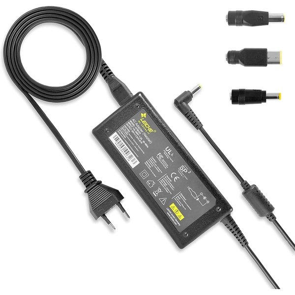 Leicke ULL Universalnetzteil Netzteil Ladegerät für Lenovo 20V 3.25A 65W Netzteil (Kompatibel für Acer Asus Toshiba Medion 19V 3.42A 65W mit 4 Stecker)