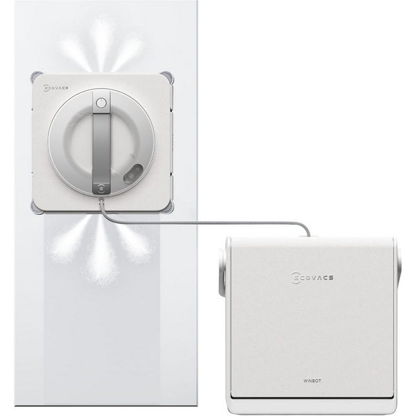 ECOVACS Fensterputzroboter WINBOT W2S PRO OMNI, All-in-One Station, Drei-Düsen, 120ml Wassertank, Kantenreinigung