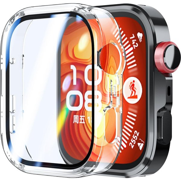 MSM Smartwatch-Hülle Hülle für Huawei Watch Fit 4 / Pro Schutzglas Panzerfolie 9H