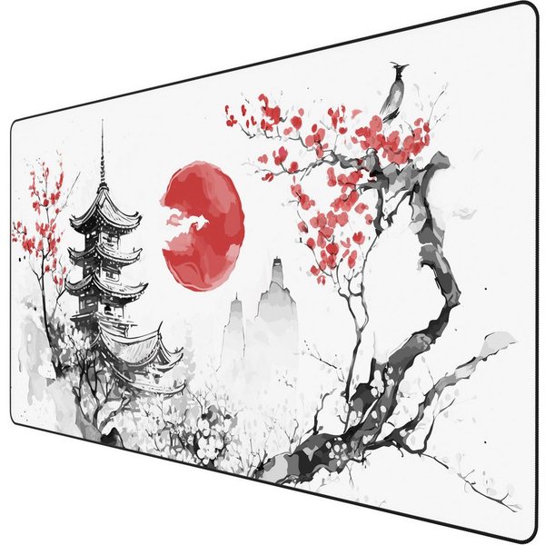 Titanwolf Gaming Mauspad XXXL Speed Mousepad 1200 x 600 x 3 mm, große Schreibtischauflage (1-St), rutschfest, abwaschbar, Geschwindigkeit & Präzision, JapanInk 