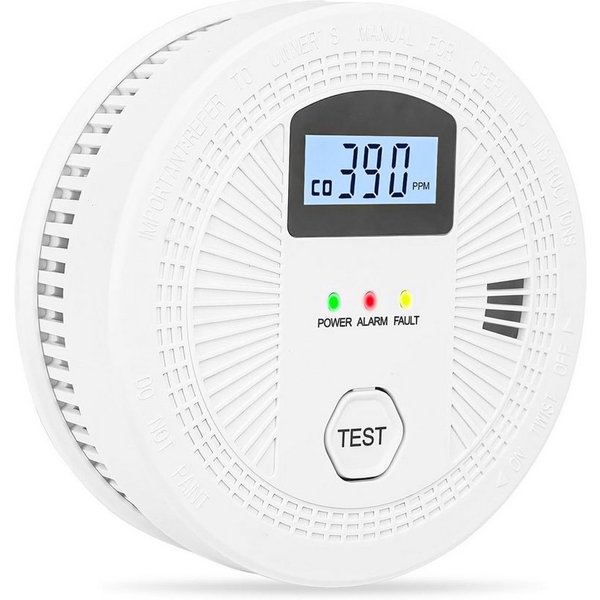 Fyrove CO-Melder, Kohlenmonoxid- und Rauchmelder mit LED-Digitalanzeige CO-Melder (85 dB 2 in 1 CO und Rauchmelder, batteriebetriebene Feuermelder)