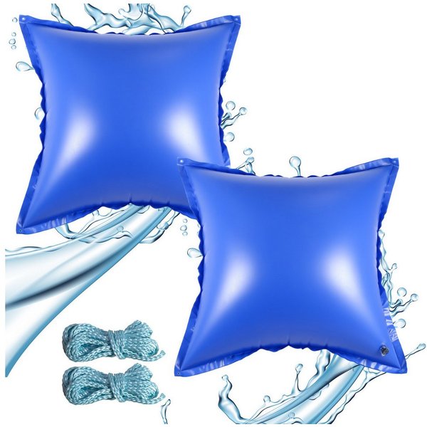 Clanmacy Pool-Abdeckplane 2x Poolkissen Winter Garten PVC Verstärktes Material Pool 120 x 120cm