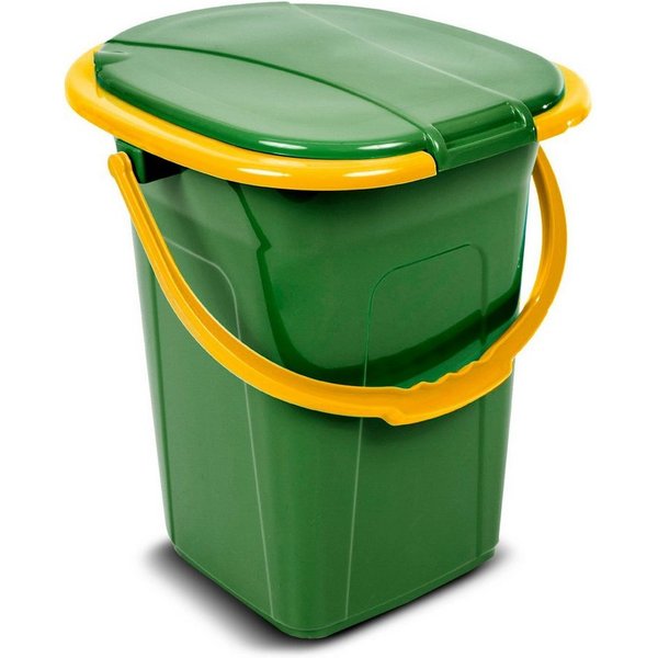 GreenBlue Campingtoilette GB320 Tragbarer Toiletten-Eimer mit Tragegriff 19L, Toilettenpapierhalter, Auskipp-Hilfe für Camping, Wohnwagen, Boot