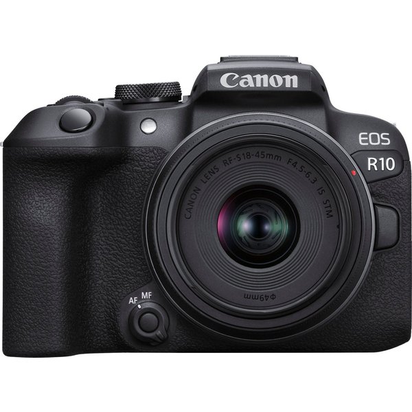 Canon EOS R10 + RF-S 18-45mm F4.5-6.3 IS STM Kit Systemkamera (RF-S 18-45mm F4.5-6.3 IS STM, 24,2 MP, Bluetooth, WLAN, inkl. RF-S 18-45mm Objektiv)