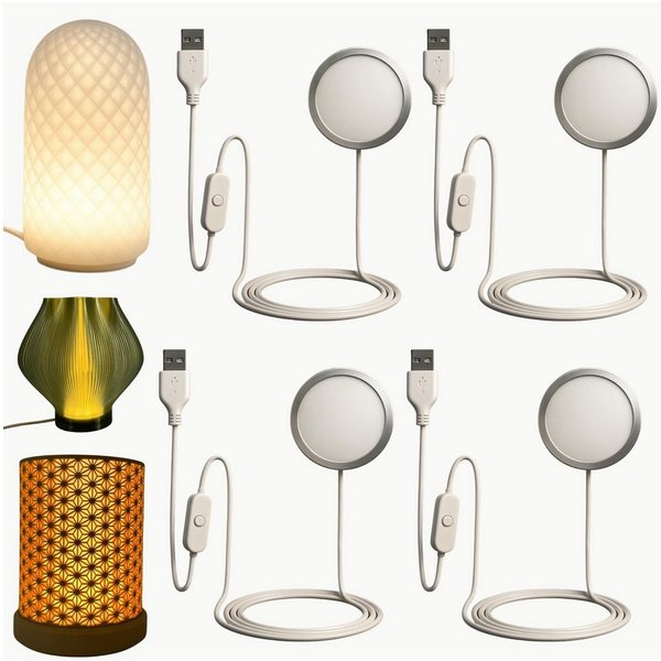 TronicXL 3D-Drucker 4 Stück LED Kit für Bambulab 3D Druck Drucker Zubehör P1P P1S A1 Mini, Kit für Lampe Lampen LED LAMP KIT 001